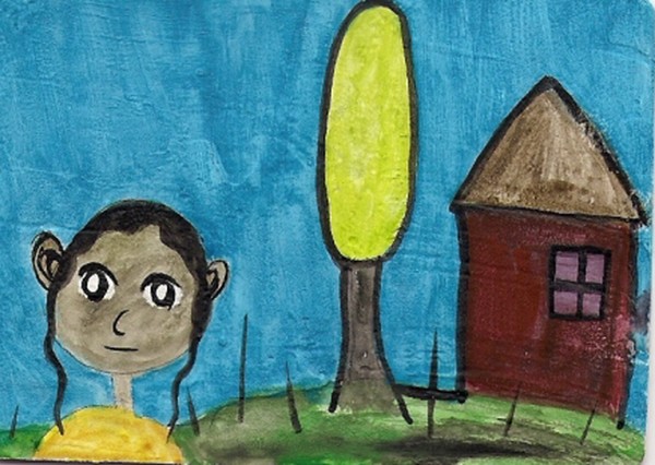 Lil Red House ACEO Print