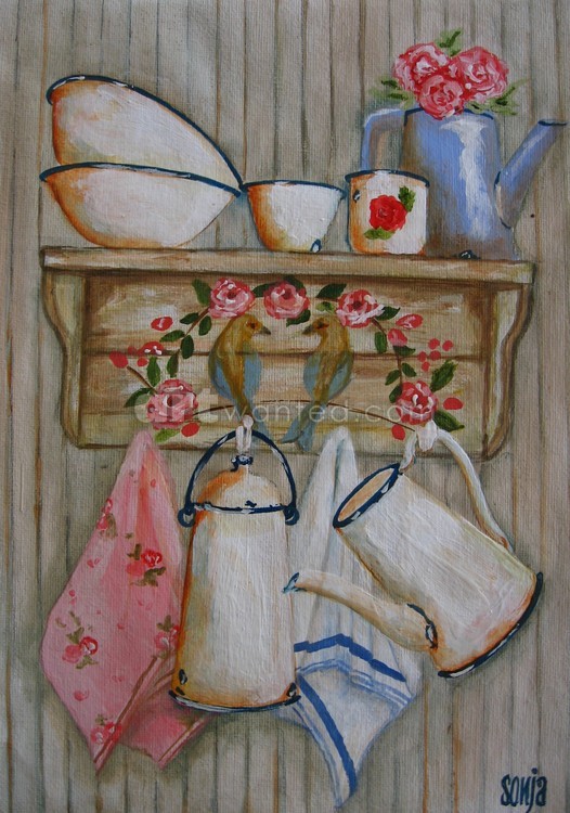 Kitchen shelf still life
