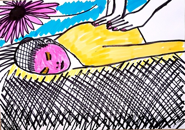 Massage therapeutic art by Dana, California LA