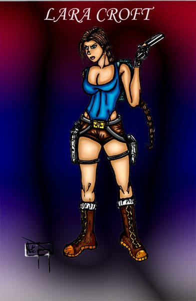 lara croft colored