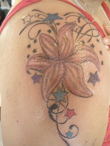 Pink Lilly Tattoo