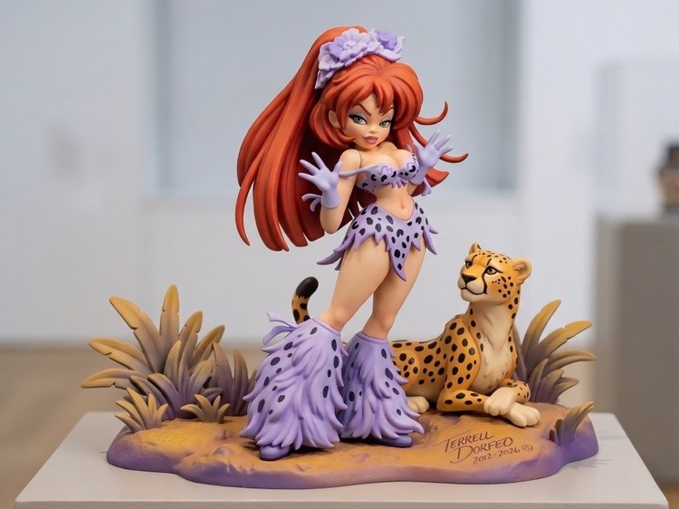 Purple Cheetah Print Pinup 