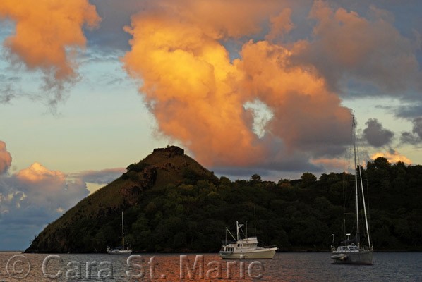 Pigeon Island at sunset