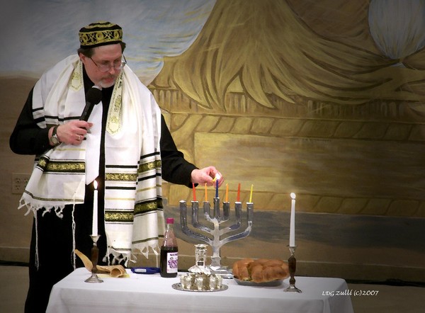 Pastor George Lighting the Shabbat Candles