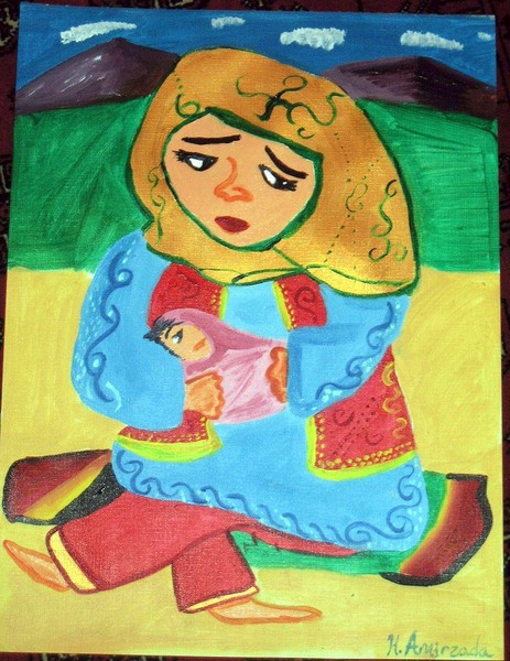 Afghan Woman in poverty