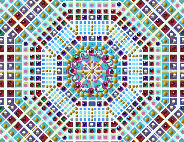 kalidiscope of tiles and dots