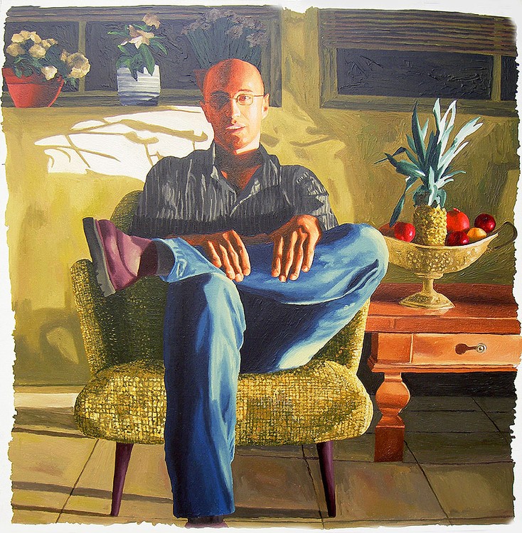 Ran Kutzer famous lgbt portraits  painting painter raphael perez this is my best realistic ever