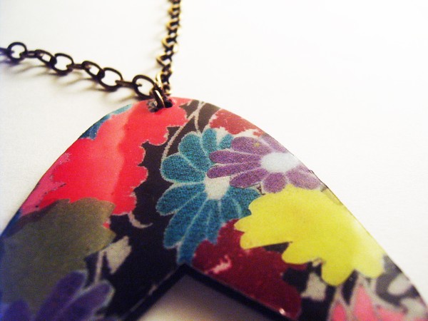 resin fabric pendants