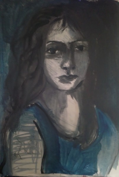 portrait -in blue