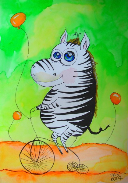 Fat and active zebre