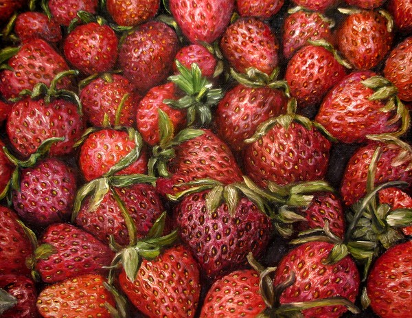 Strawberries-2 Original oil painting
