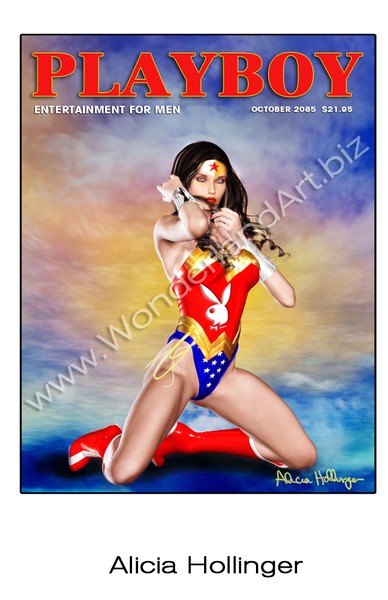 Wonder Woman Playboy Pin Up Comic Book Superhero Art 11x17 Alicia Hollinger
