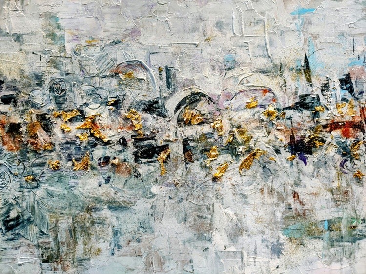 Abstract with gold leaf