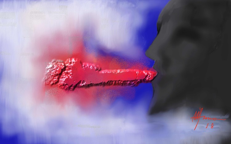 VOMITING OF VOLCANO