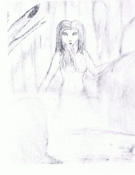 Catgirl in water