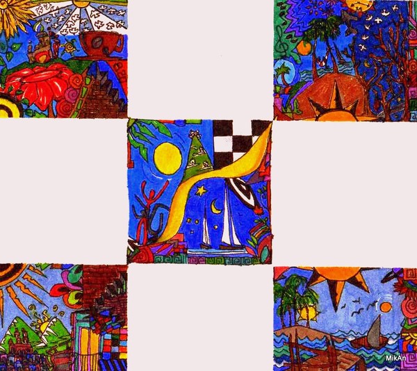 Five Doodle Squares