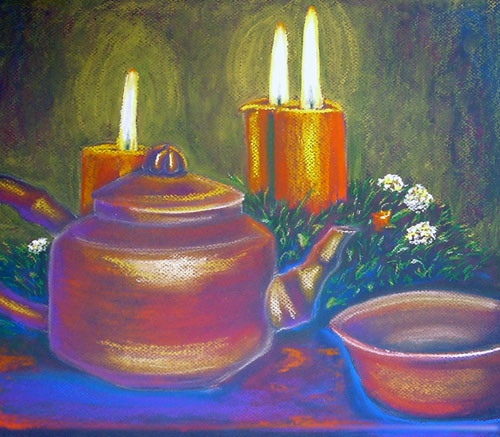 A Christmas Tea By Candles