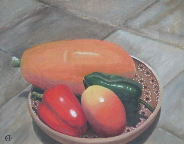 Fruit in Clay Bowl