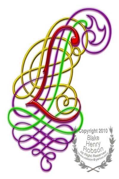 Letter L Ornamental Monogram