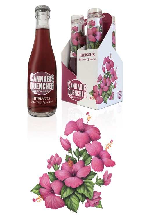 Hibiscus Illustration for Cannabis Quencher