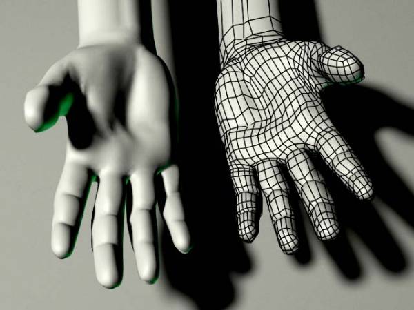 high polygon hands