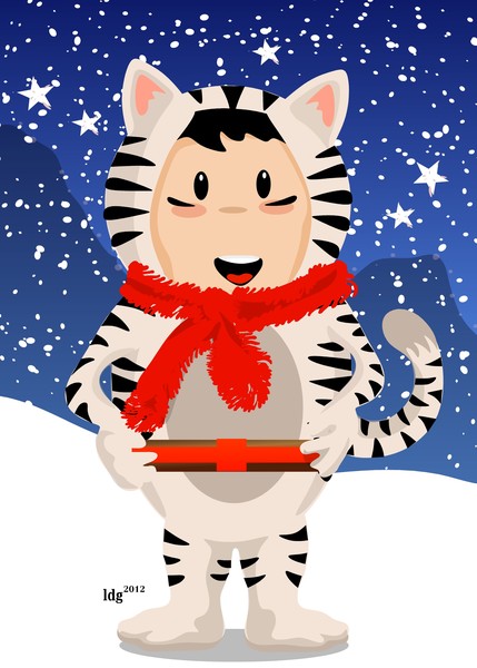 Snow Tiger Christmas
