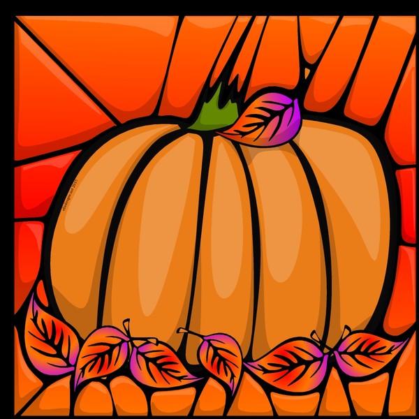 Stained Glass Pumpkin