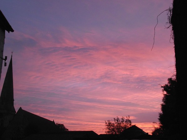 A red sunset