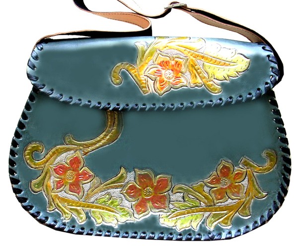 Goldline Leather Purse 