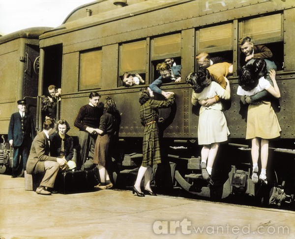 Saying Their Goodbyes, Circa 1940