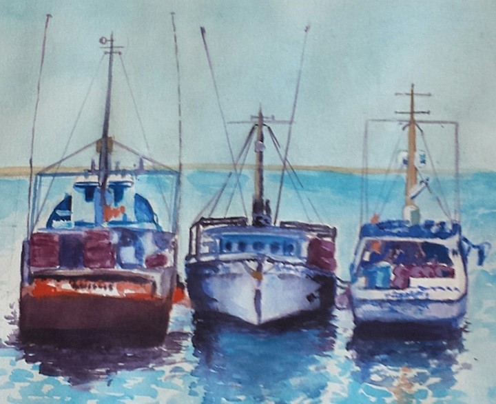 Three Resting for Tomorrow's Catch