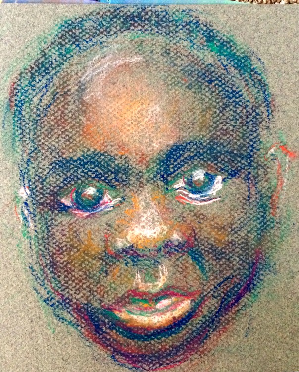African Boy Drawing