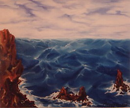 Wavy sea
