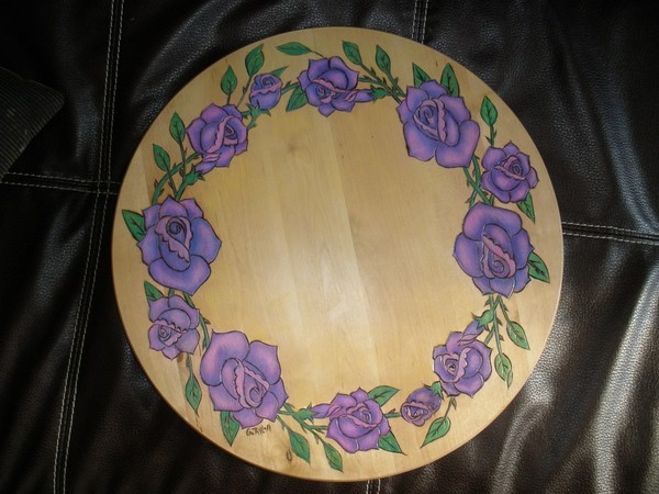 Purple Roses-Lazy Susan