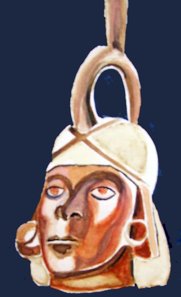 Moche pottery watercolour