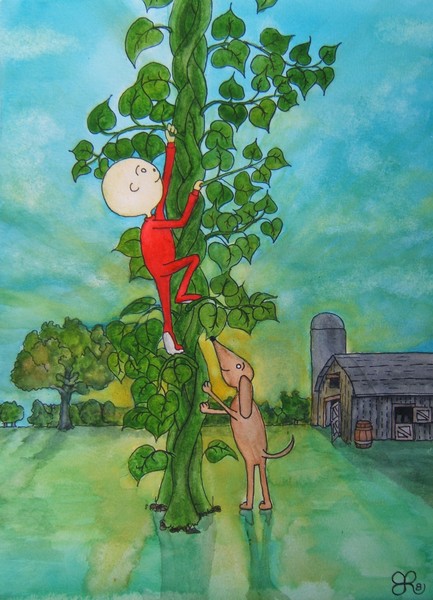 Red PJ's and the Beanstalk