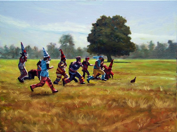 Courir de Mardi Gras-Après le poulet!
