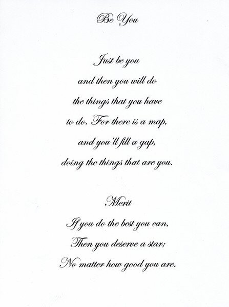 Be YOU,  Original Poem