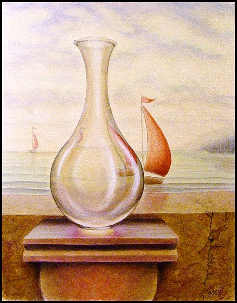 Sails and a nude bottle