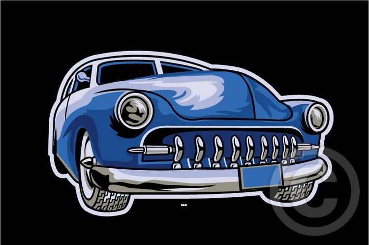 BLUE PERSPECTIVE CAR