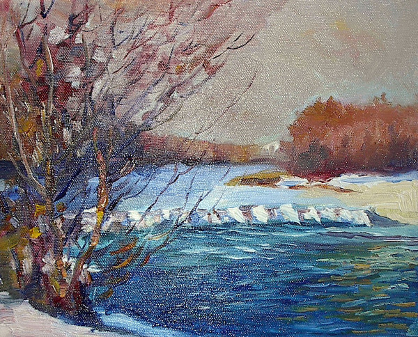 Assiniboine River in the winter