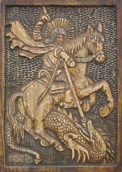 St.George - carved wood