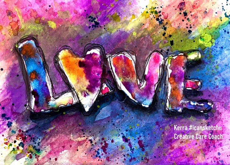love watercolor painting kerra icansketchu tape technique sig added
