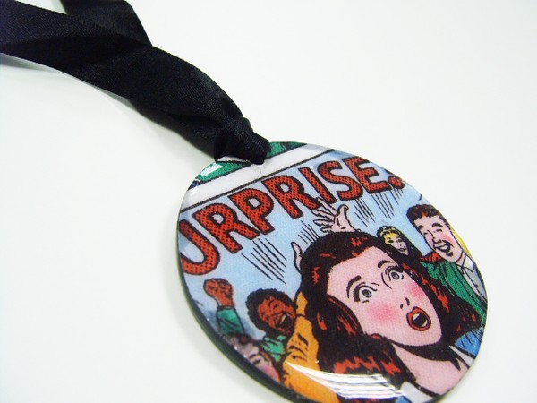 comic book pendant