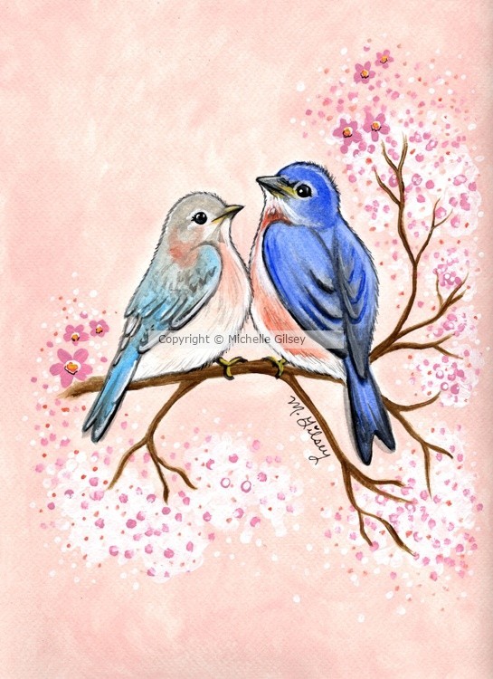 Blue Birds in Love