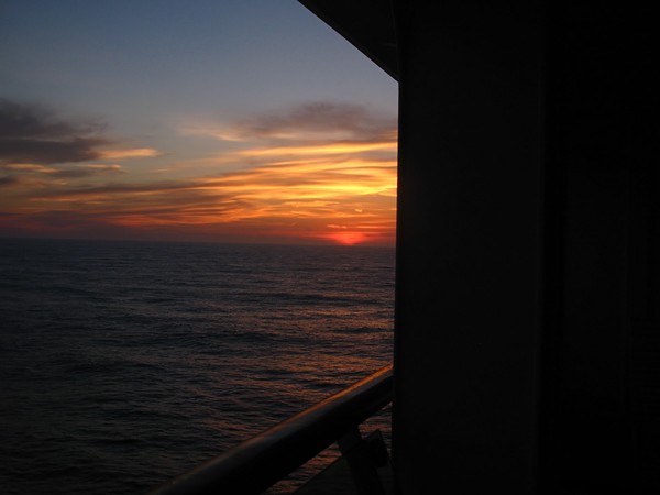 Sunset From Ship
