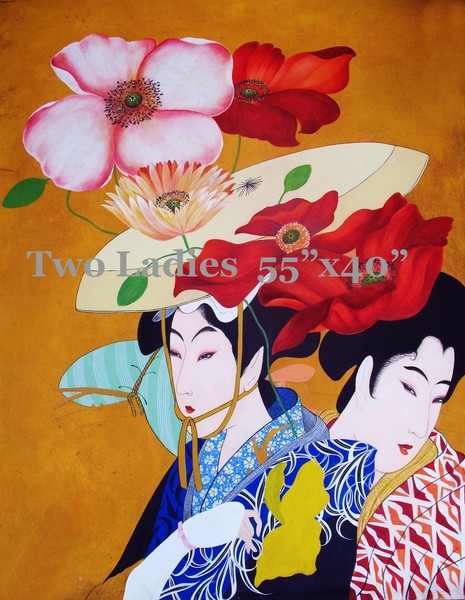 Two Ladies  Watercolor