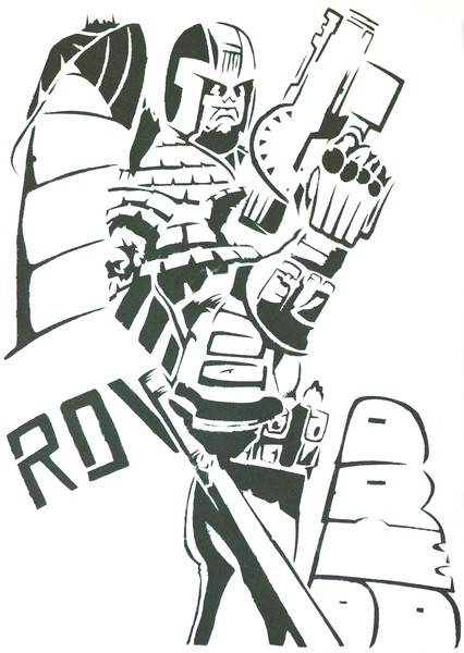 Judge Dredd stencil