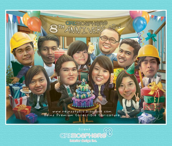 Caricature Artmostphere Interior 8 Anniversay By Reins Studio LR