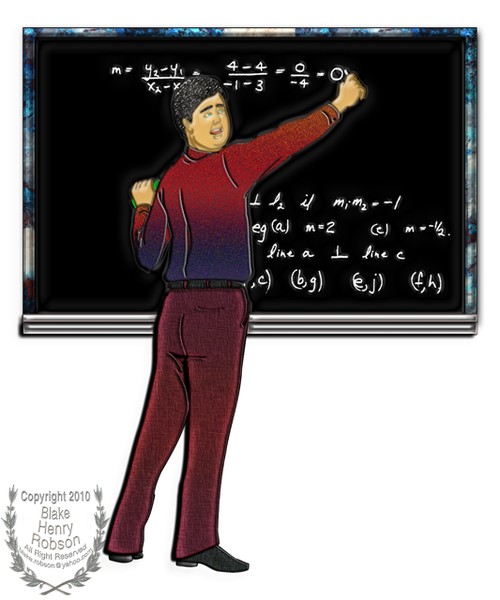 Math Teacher at Chalkboard